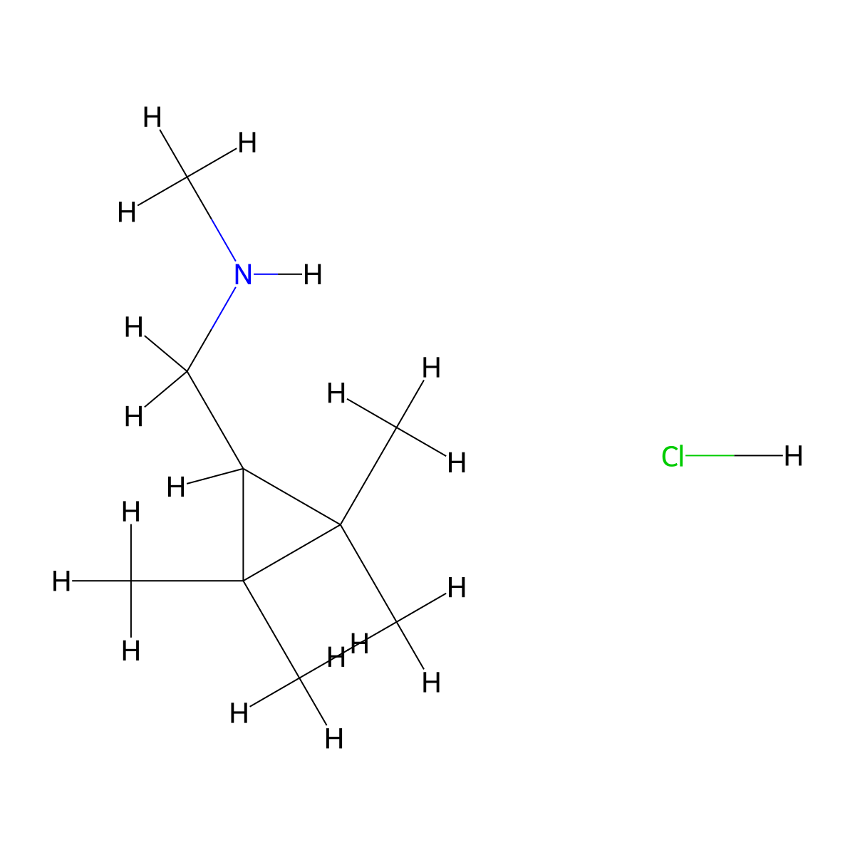 Methyl[(2,2,3,3-tetramethylcyclopropyl)methyl]amine hydrochloride molecular structure, CAS 1895475-23-6
