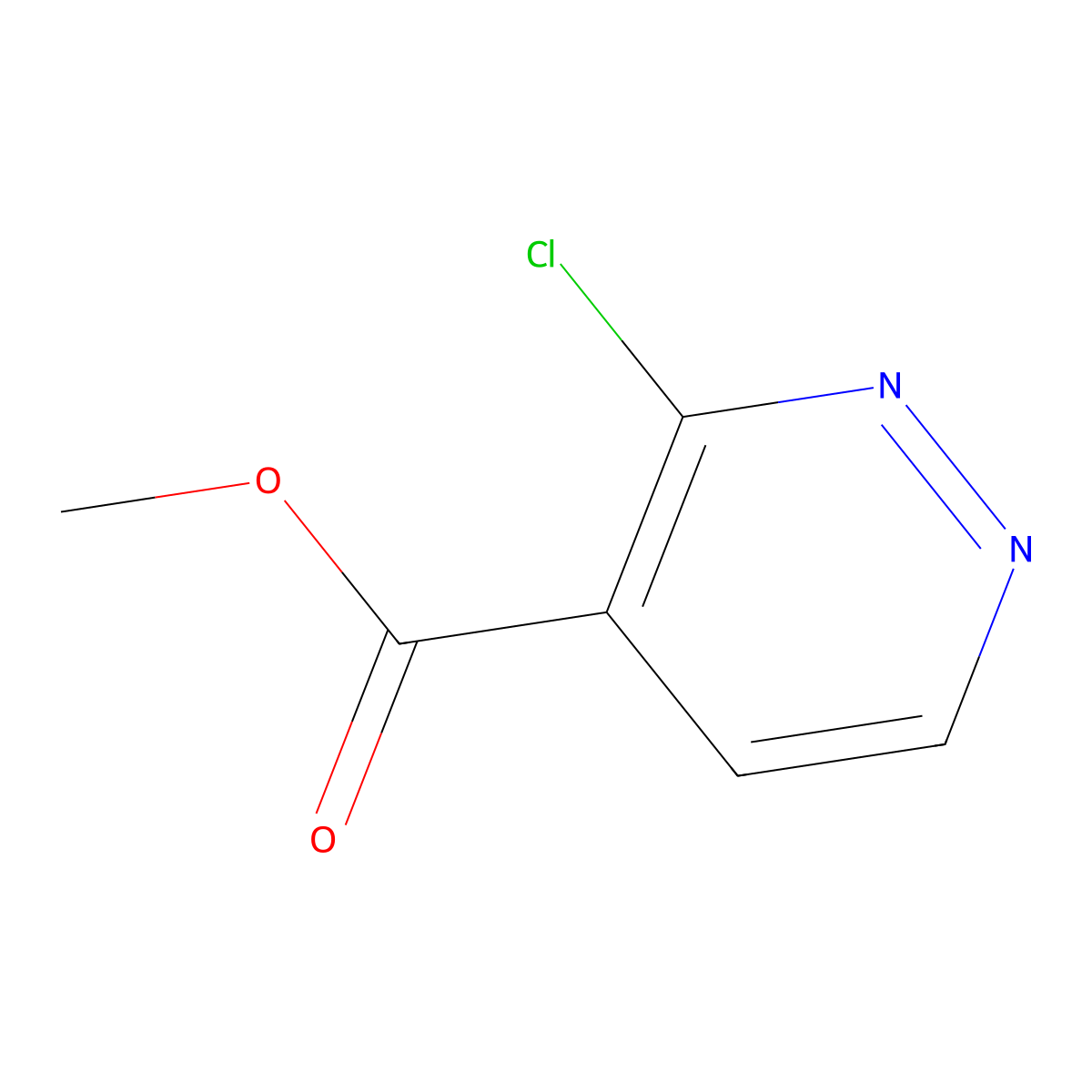 Methyl 3-chloropyridazine-4-carboxylate molecular structure, CAS 1895477-24-3