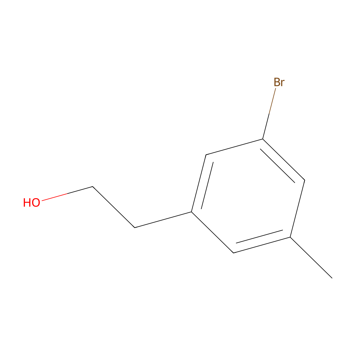 3-Bromo-5-methylbenzeneethanol molecular structure, CAS 1895498-25-5