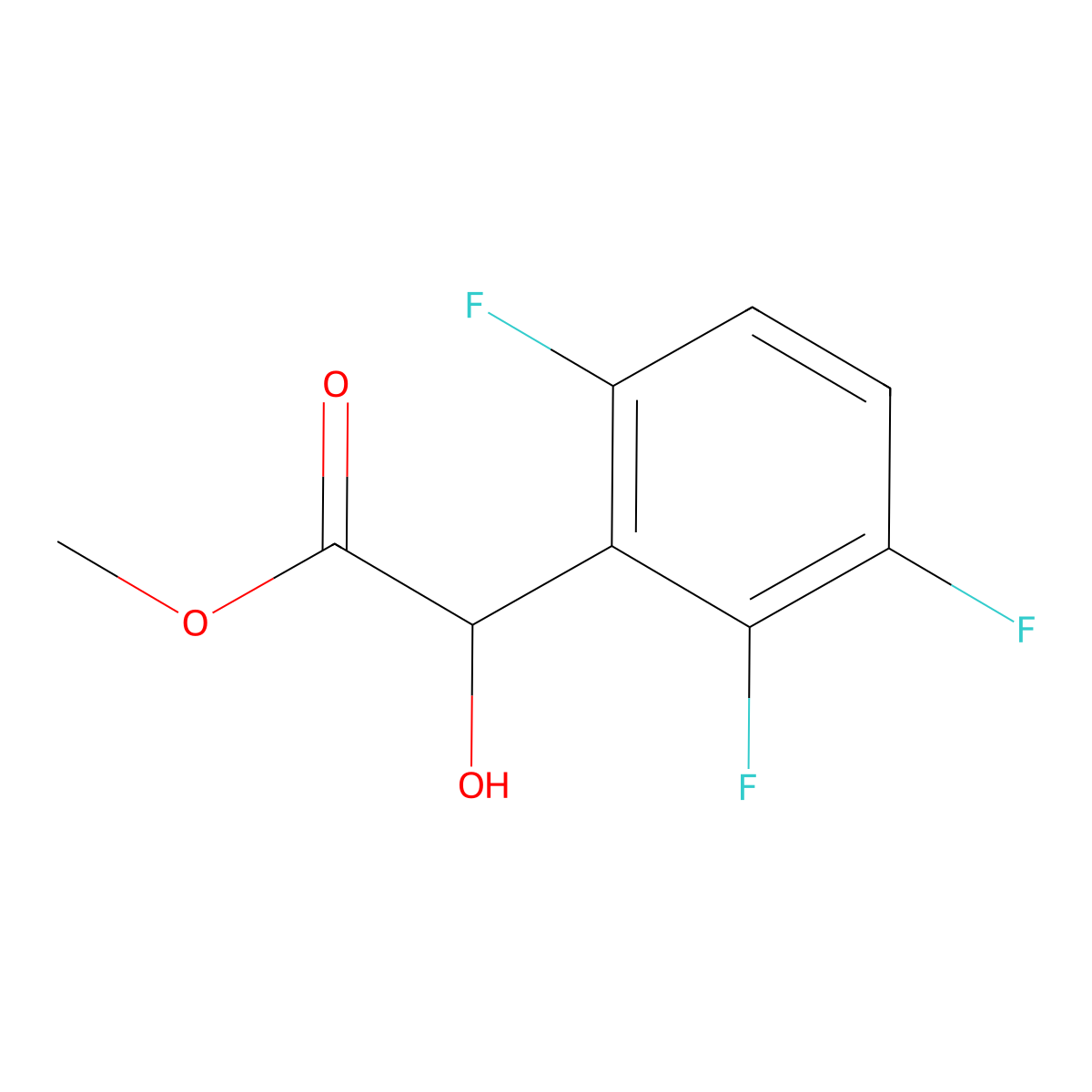 Methyl 2-hydroxy-2-(2,3,6-trifluorophenyl)acetate molecular structure, CAS 1895509-99-5