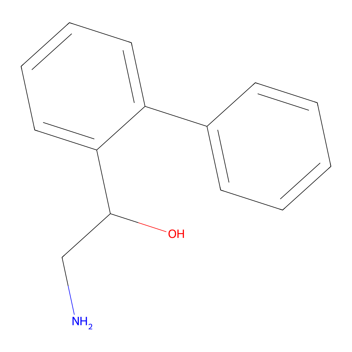 2-Amino-1-(2-phenylphenyl)ethan-1-ol molecular structure, CAS 1895512-20-5