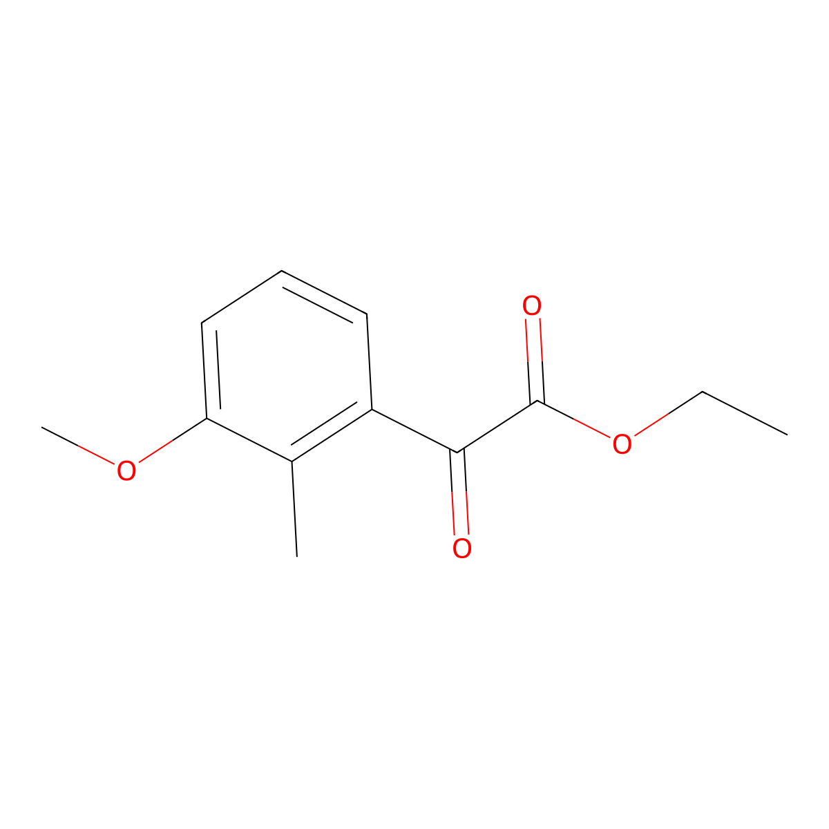 Ethyl 2-(3-methoxy-2-methylphenyl)-2-oxoacetate molecular structure, CAS 1895569-03-5