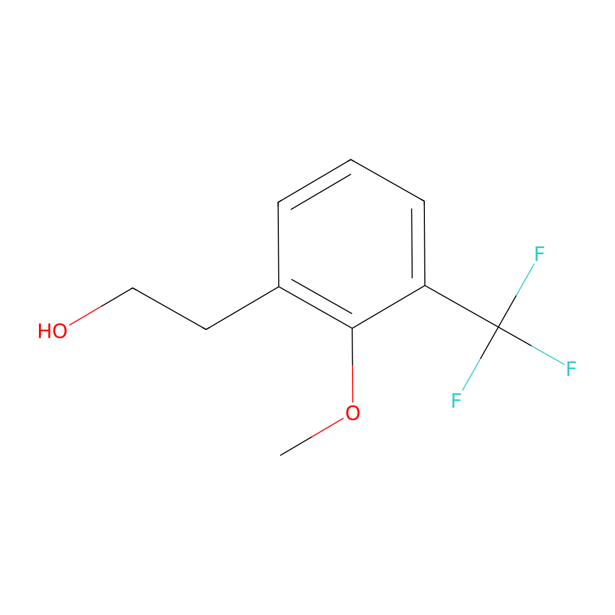 2-[2-Methoxy-3-(trifluoromethyl)phenyl]ethan-1-ol molecular structure, CAS 1895571-08-0