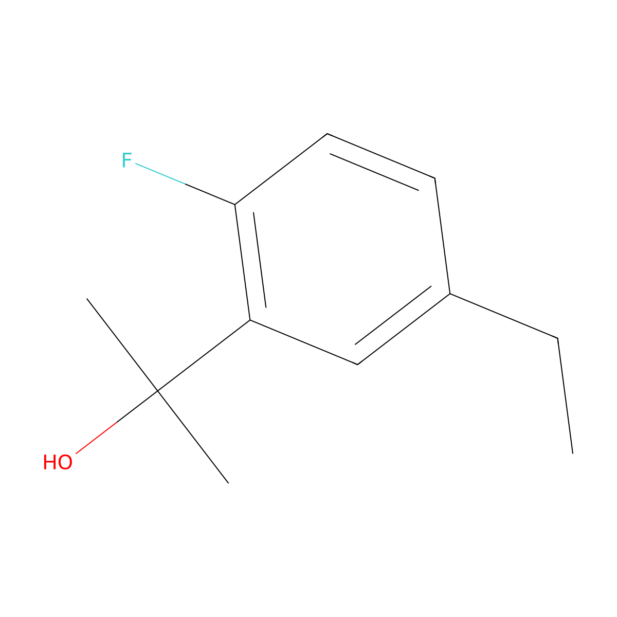 5-Ethyl-2-fluoro-alpha,alpha-dimethylbenZenemethanol molecular structure, CAS 1895586-24-9
