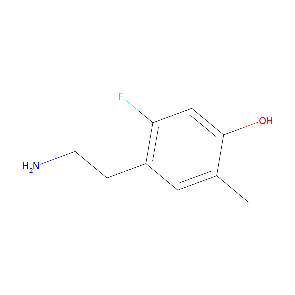 4-(2-Aminoethyl)-5-fluoro-2-methylphenol molecular structure, CAS 1895587-21-9