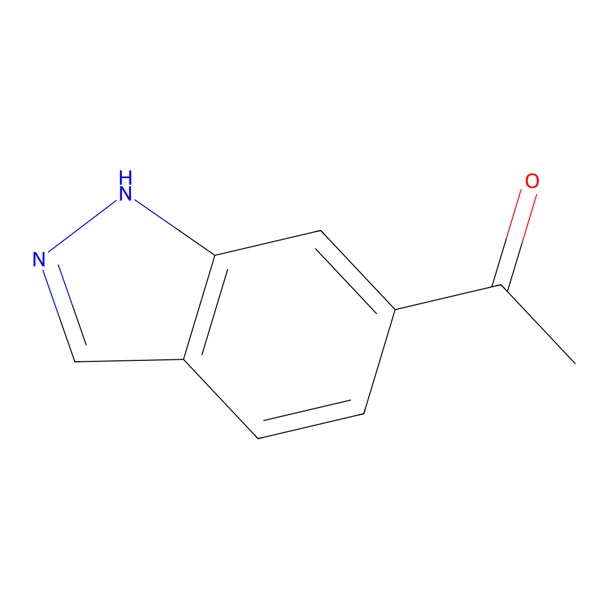 1-(1H-indazol-6-yl)ethan-1-one molecular structure, CAS 189559-85-1