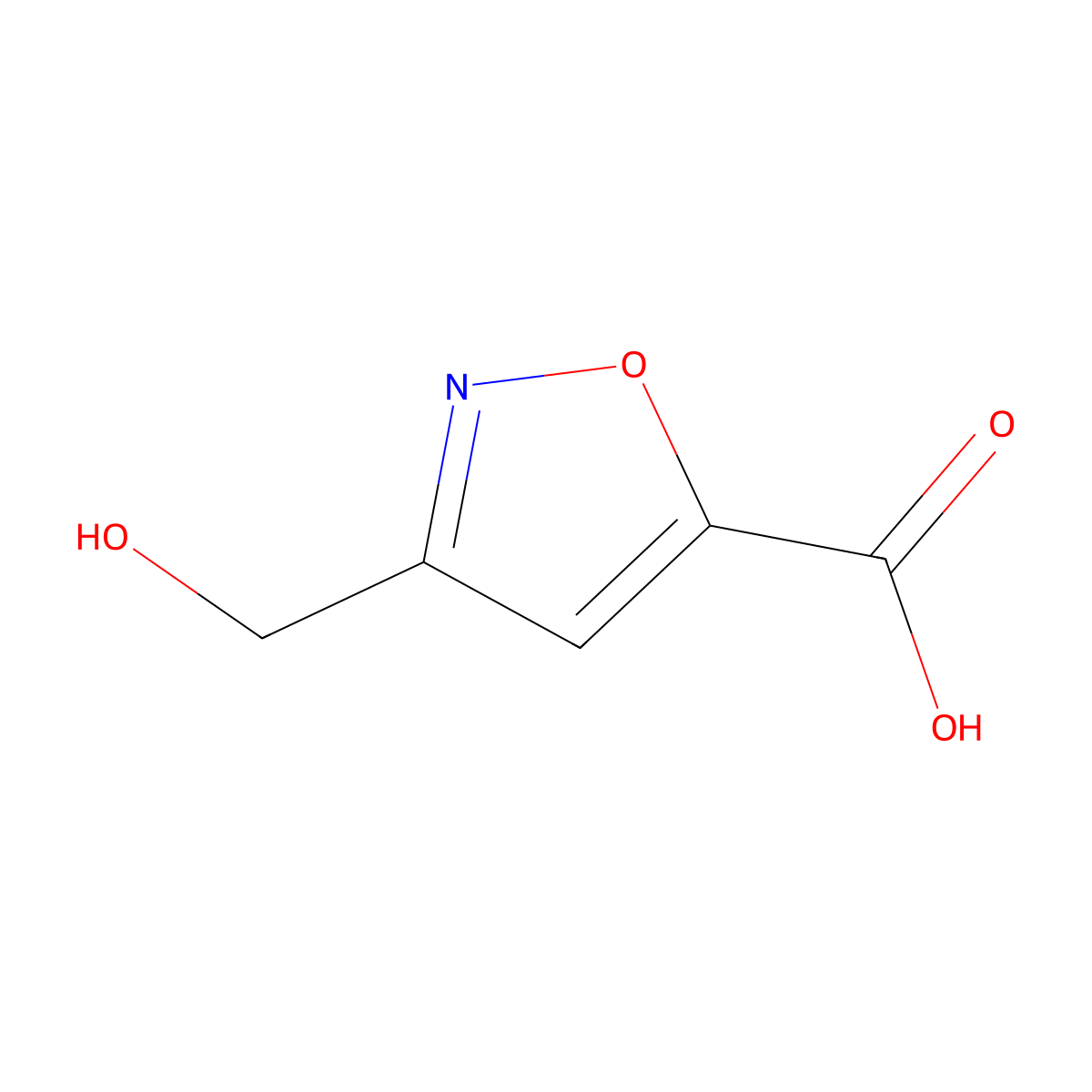 3-(Hydroxymethyl)-1,2-oxazole-5-carboxylic acid molecular structure, CAS 1895597-68-8