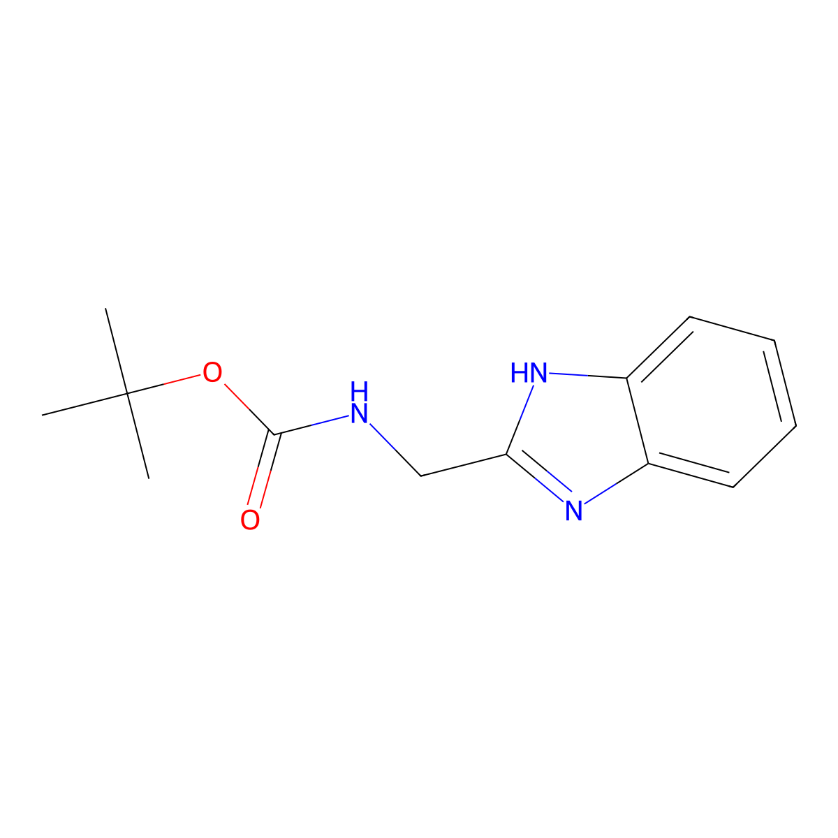 tert-Butyl ((1H-benzo[d]imidazol-2-yl)methyl)carbamate molecular structure, CAS 189560-83-6