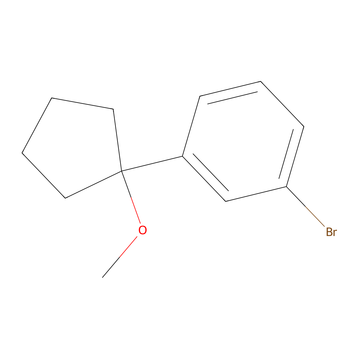 1-Bromo-3-(1-methoxycyclopentyl)benzene molecular structure, CAS 1895633-11-0