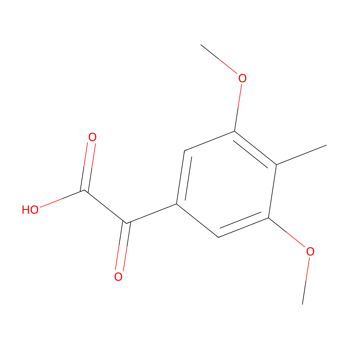 2-(3,5-Dimethoxy-4-methylphenyl)-2-oxoacetic acid molecular structure, CAS 1895639-94-7