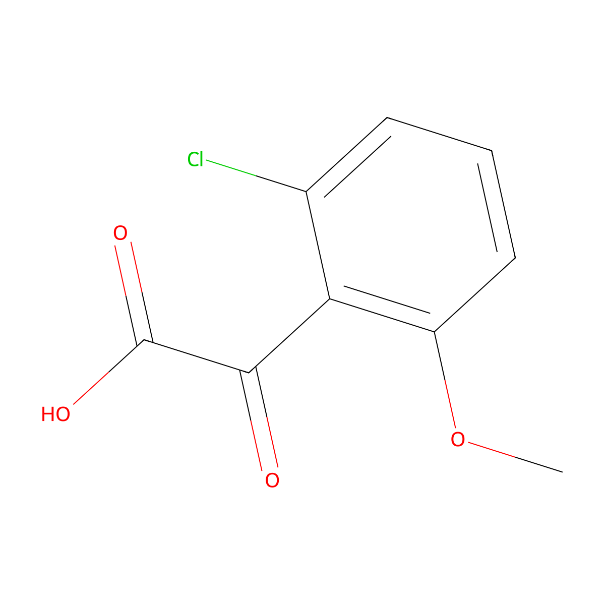 2-(2-Chloro-6-methoxyphenyl)-2-oxoacetic acid molecular structure, CAS 1895653-82-3