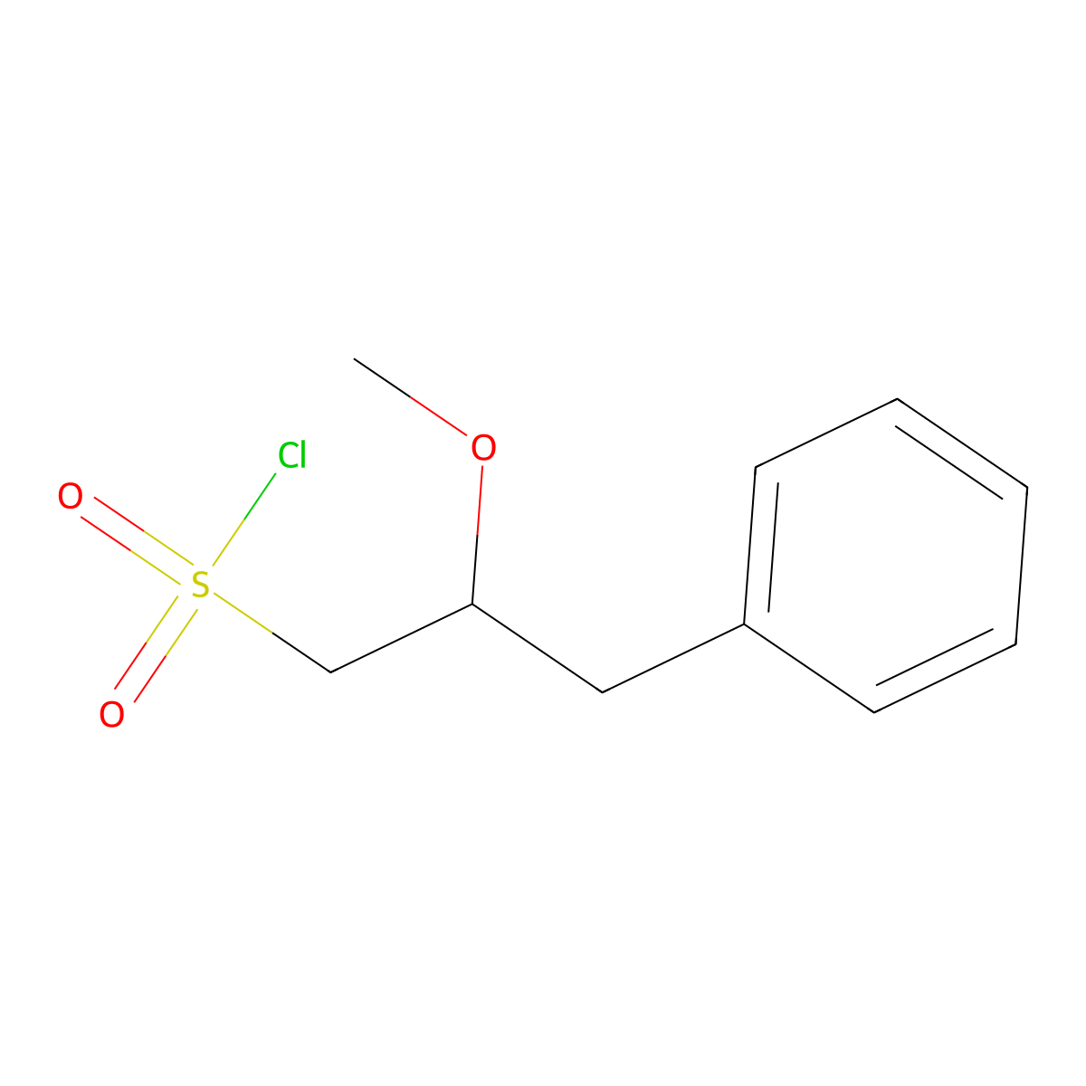 2-Methoxy-3-phenylpropane-1-sulfonyl chloride molecular structure, CAS 1895659-24-1