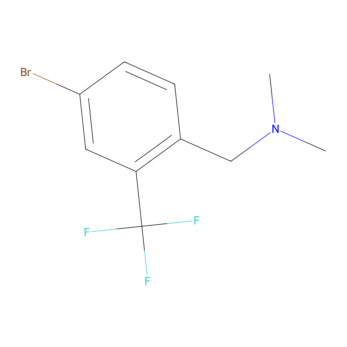 (4-Bromo-2-trifluoromethyl-benzyl)-dimethyl-amine molecular structure, CAS 1895675-91-8