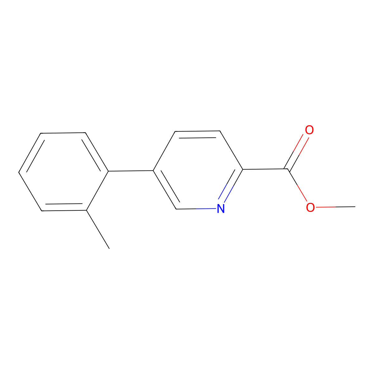 Methyl 5-(o-tolyl)picolinate molecular structure, CAS 1895677-34-5