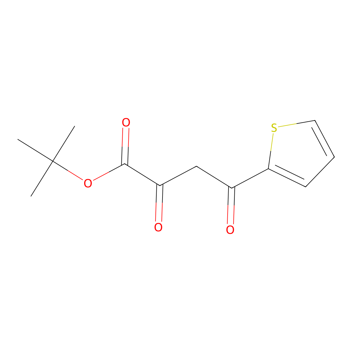 Tert-butyl 2,4-dioxo-4-(thiophen-2-yl)butanoate molecular structure, CAS 1895680-32-6