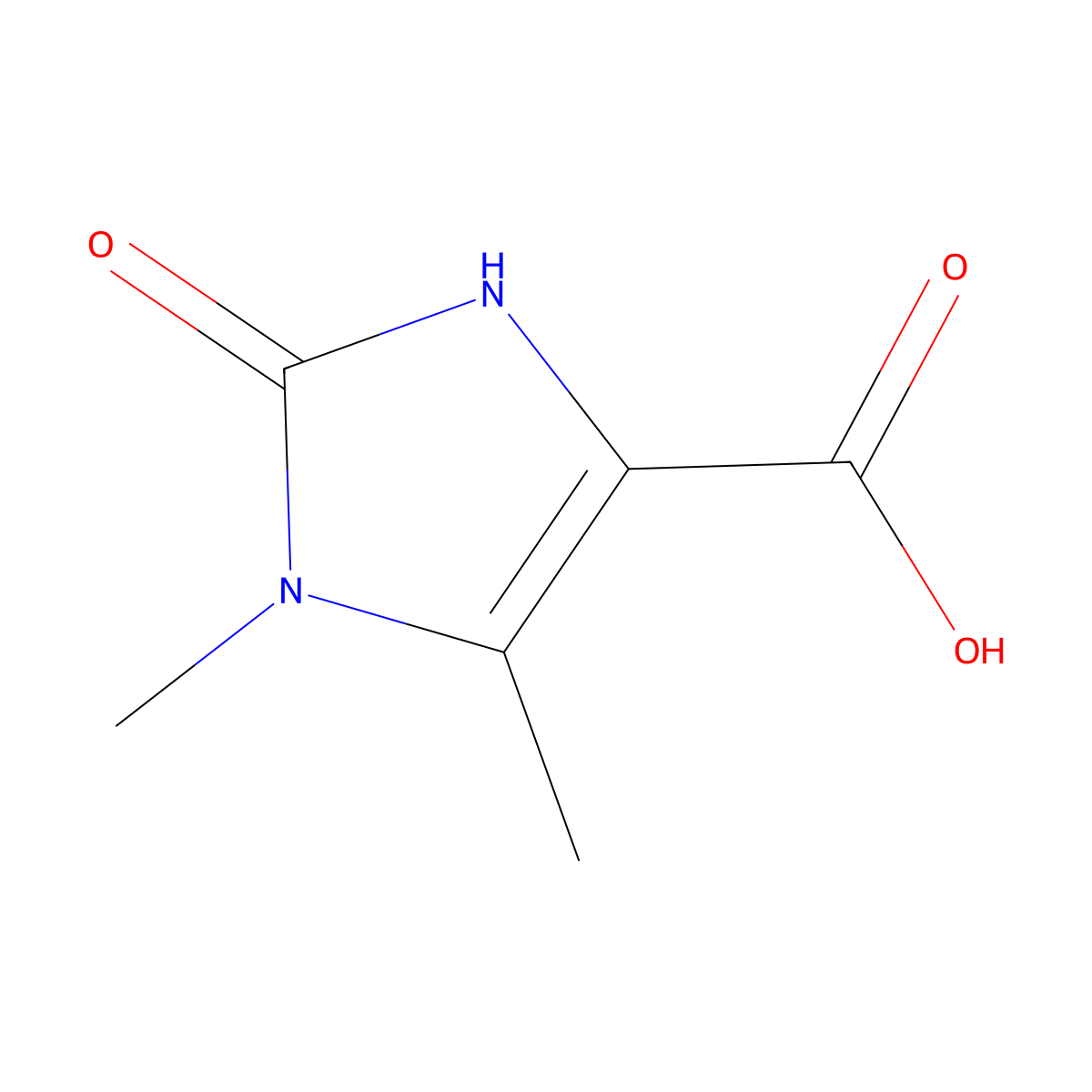 1,5-Dimethyl-2-oxo-2,3-dihydro-1H-imidazole-4-carboxylic acid molecular structure, CAS 1895681-18-1