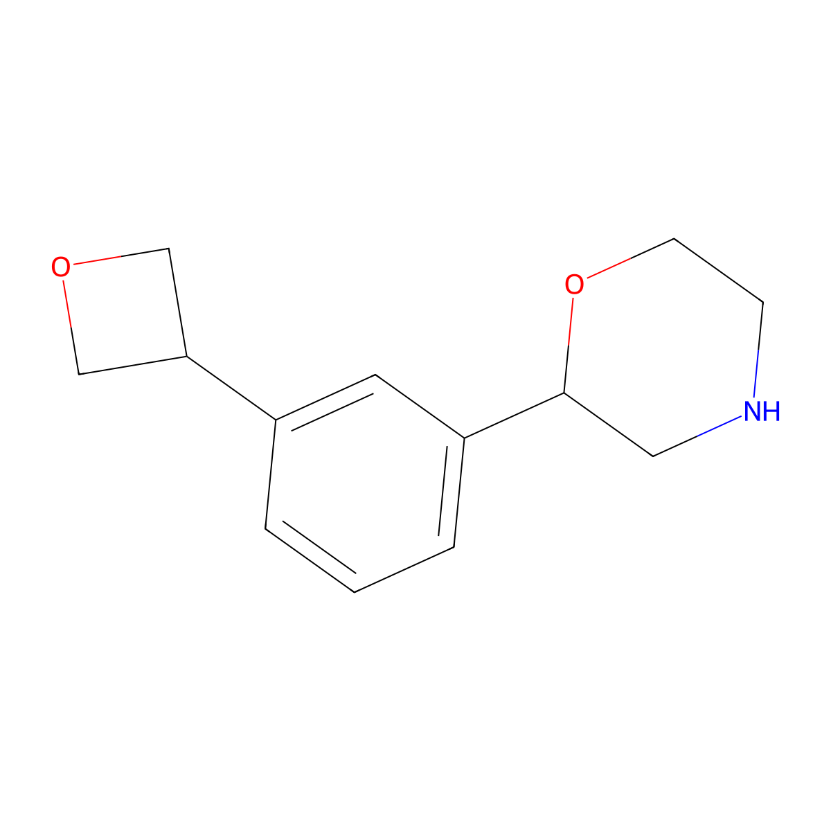 2-(3-(Oxetan-3-yl)phenyl)morpholine molecular structure, CAS 1895696-97-5
