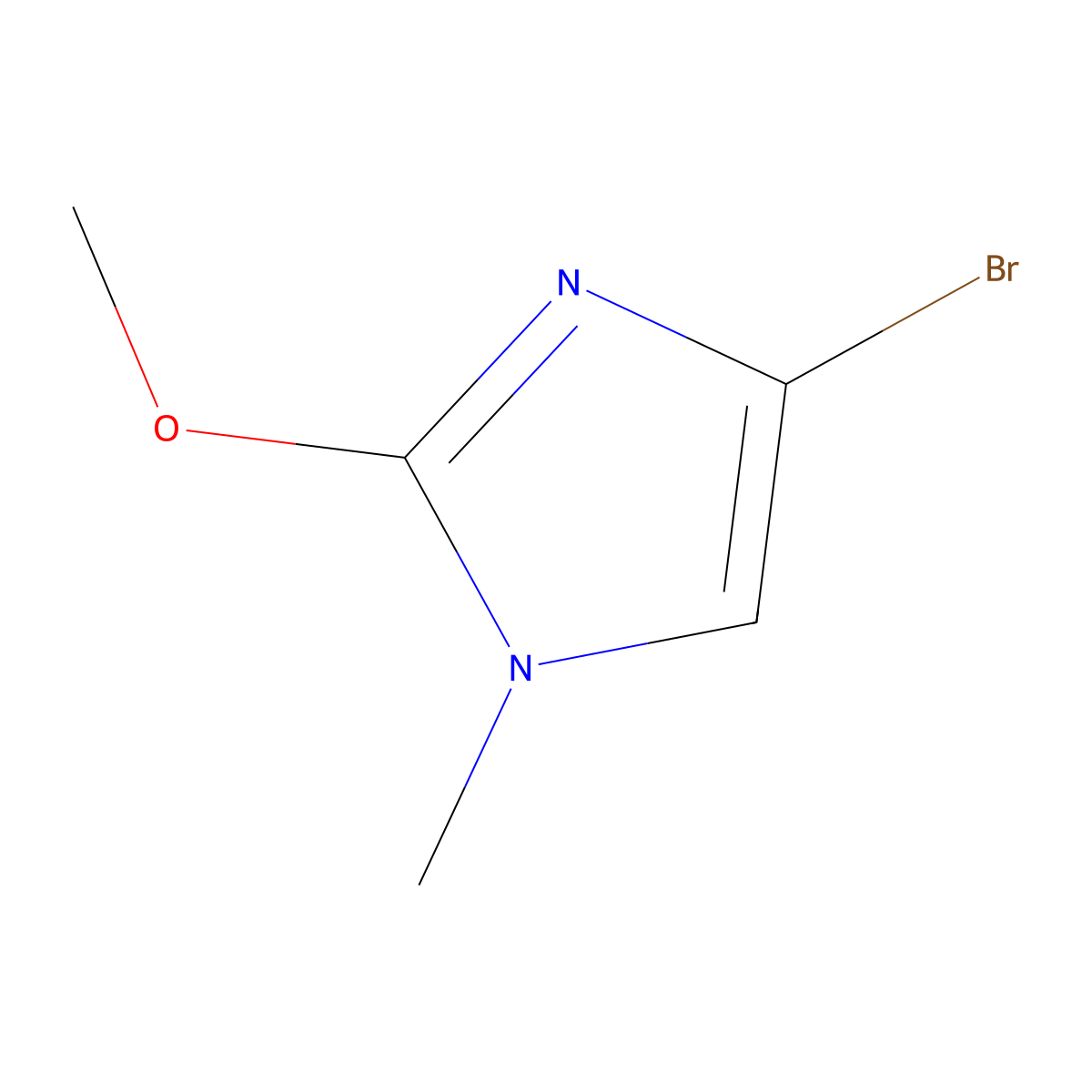 4-bromo-2-methoxy-1-methyl-1H-imidazole molecular structure, CAS 1895711-92-8