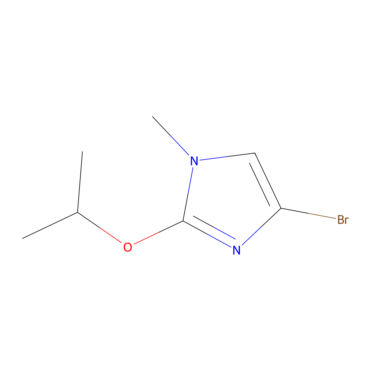 4-bromo-2-isopropoxy-1-methyl-1H-imidazole molecular structure, CAS 1895712-01-2