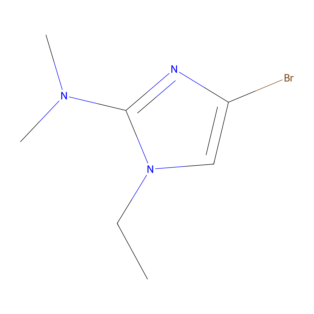 4-bromo-1-ethyl-N,N-dimethyl-1H-imidazol-2-amine molecular structure, CAS 1895712-08-9