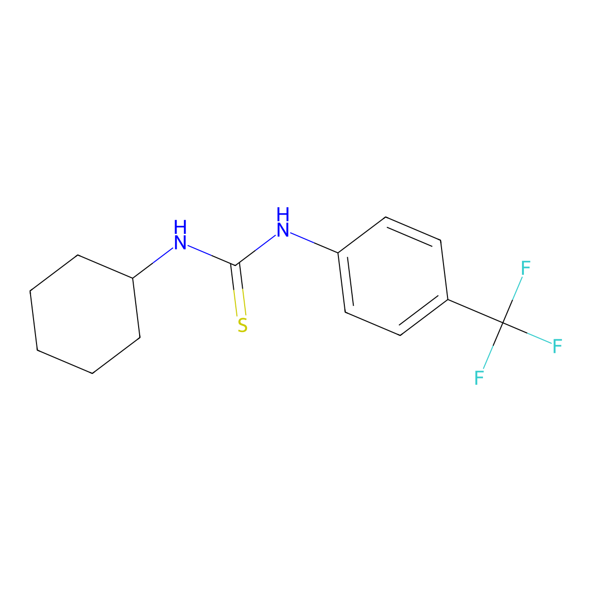 1-Cyclohexyl-3-[4-(trifluoromethyl)phenyl]thiourea molecular structure, CAS 189572-10-9