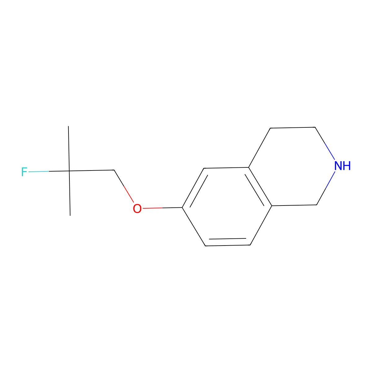 6-(2-Fluoro-2-methylpropoxy)-1,2,3,4-tetrahydroisoquinoline molecular structure, CAS 1895726-59-6