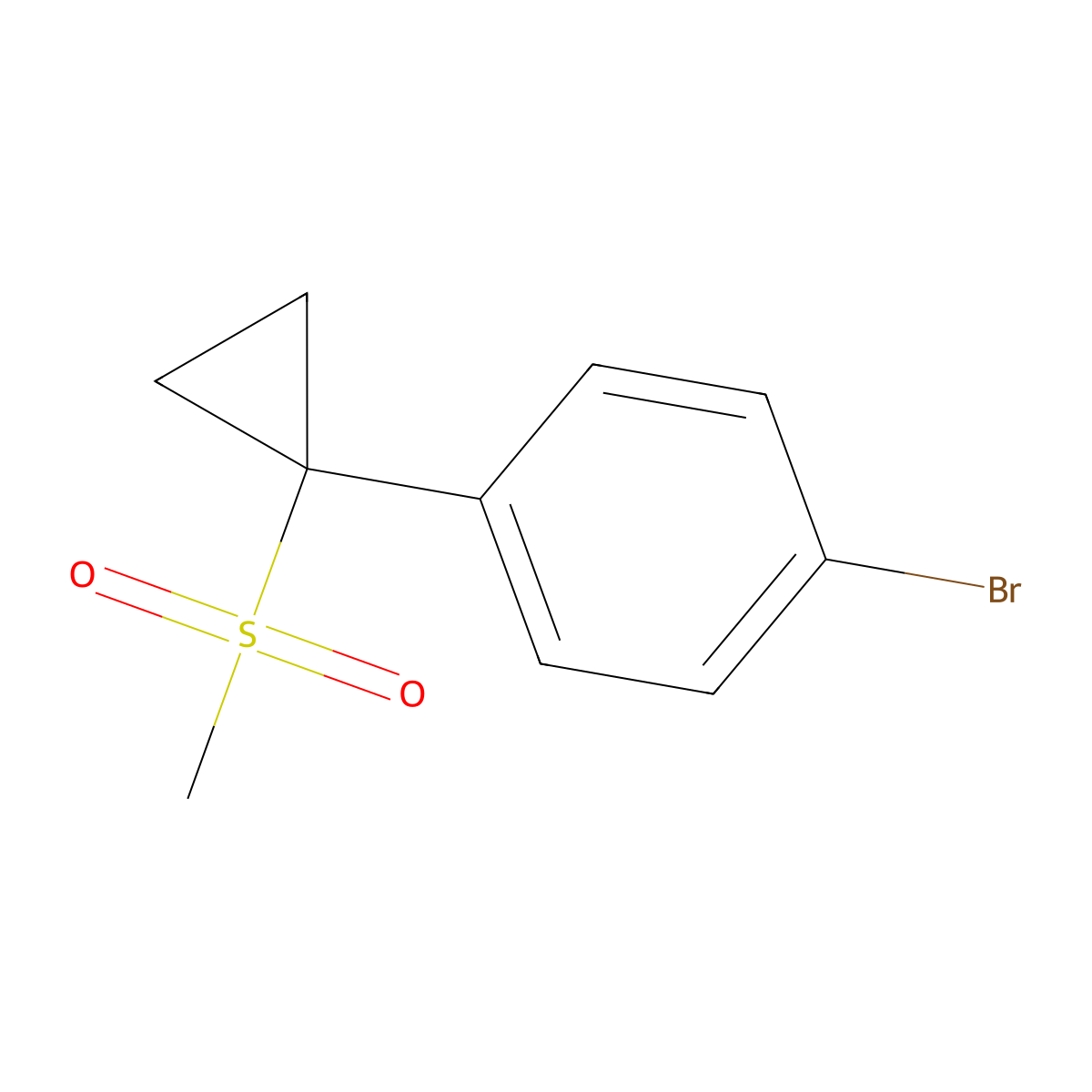 1-Bromo-4-(1-methanesulfonylcyclopropyl)benzene molecular structure, CAS 1895728-45-6