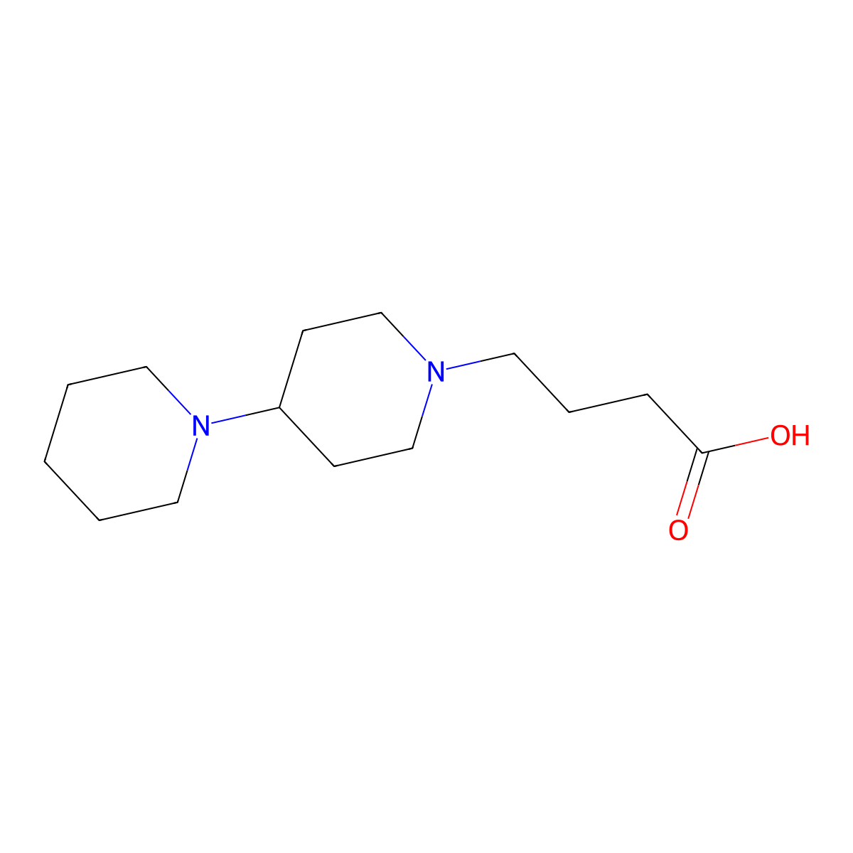 4-([1,4'-Bipiperidin]-1'-YL)butanoic acid molecular structure, CAS 189573-37-3