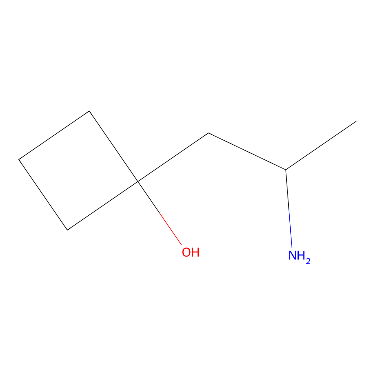 1-(2-Aminopropyl)cyclobutan-1-ol molecular structure, CAS 1895741-64-6