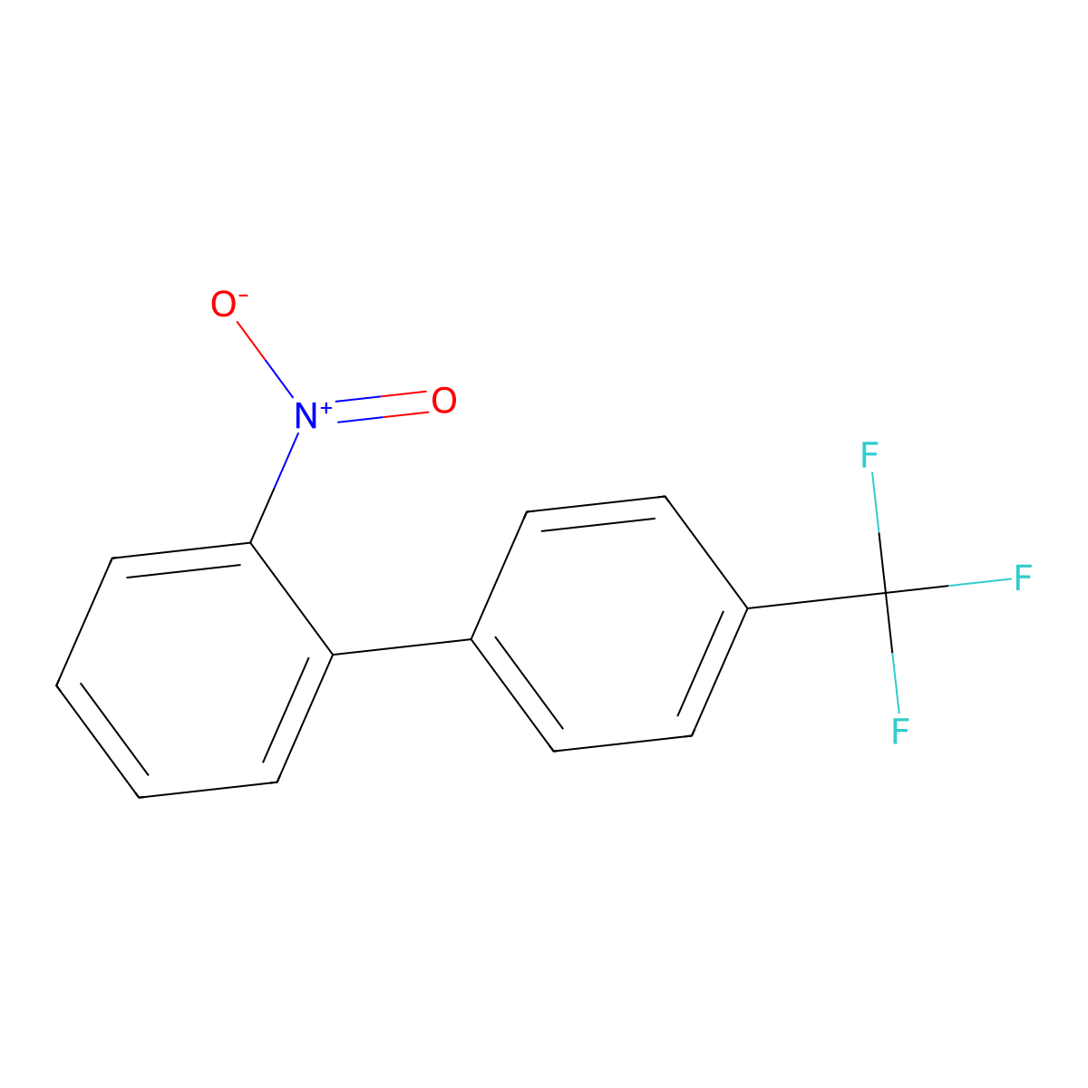 2-Nitro-4'-(trifluoromethyl)-1,1'-biphenyl molecular structure, CAS 189575-69-7