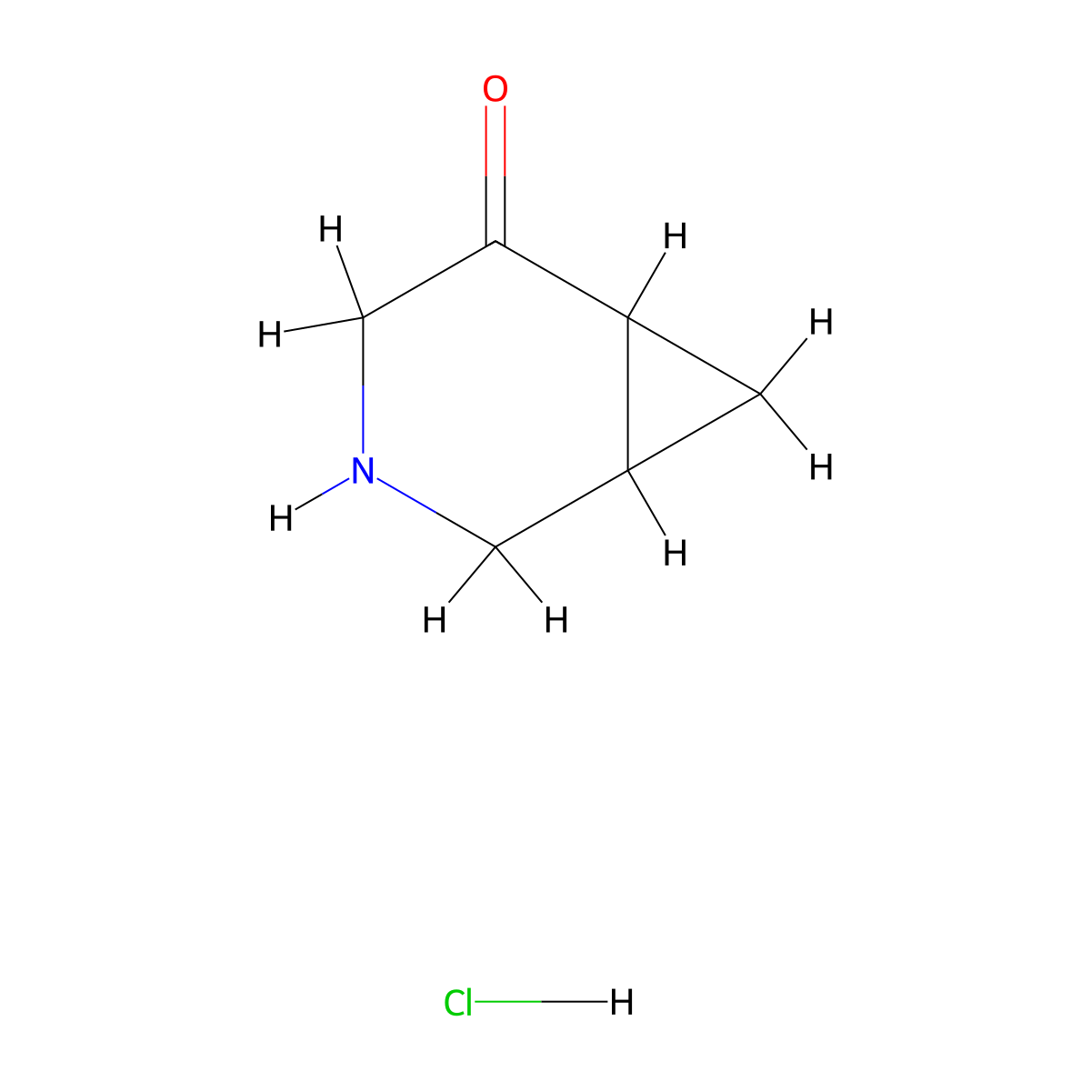3-Azabicyclo[4.1.0]heptan-5-one hydrochloride molecular structure, CAS 1895750-46-5