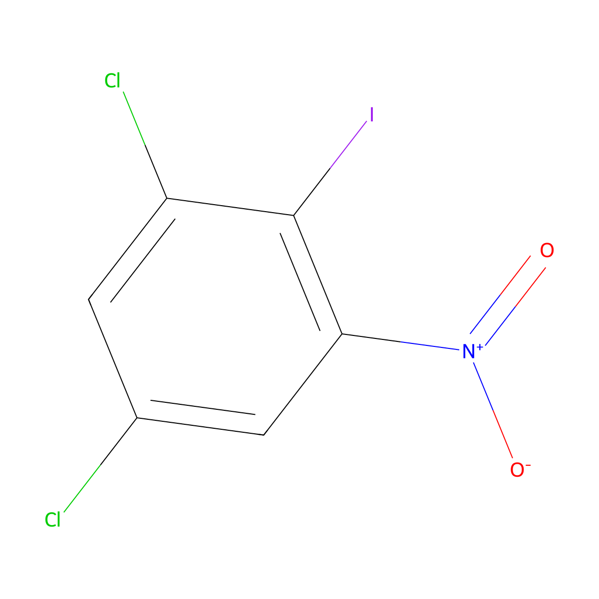 1,5-Dichloro-2-iodo-3-nitrobenzene molecular structure, CAS 189576-09-8