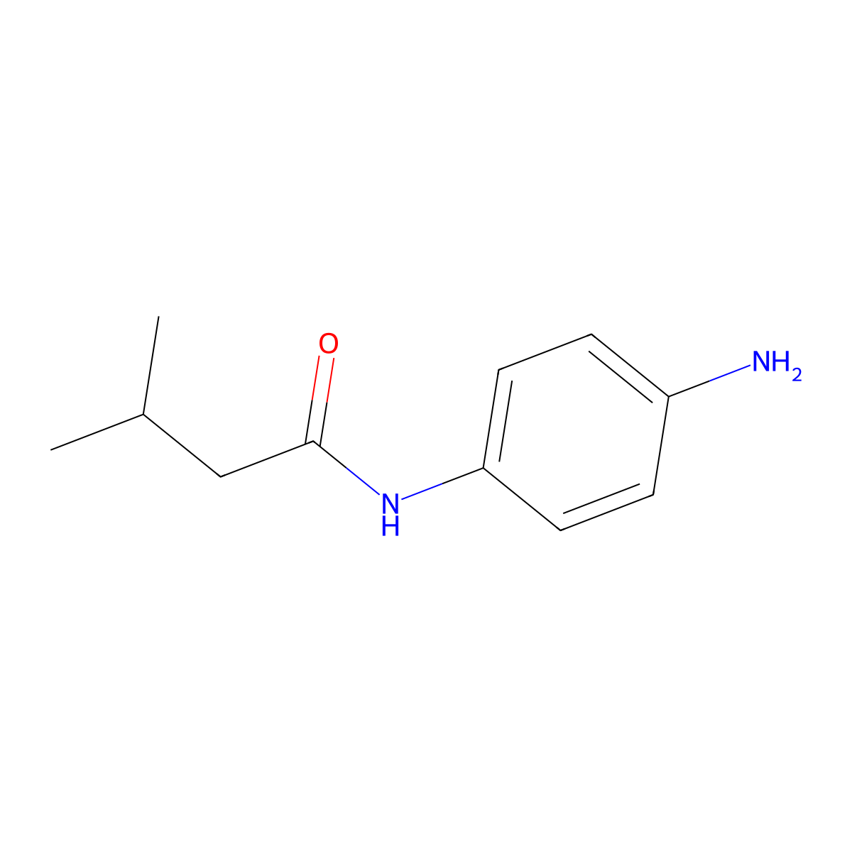 N-(4-aminophenyl)-3-methylbutanamide molecular structure, CAS 189576-50-9