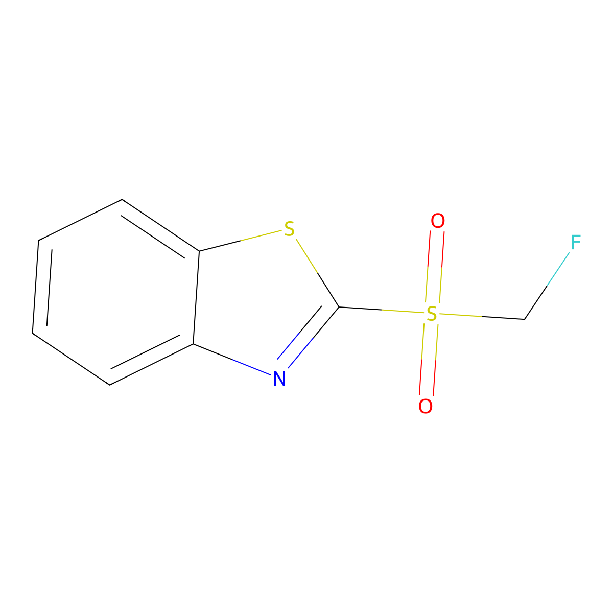 2-Fluoromethanesulfonyl-1,3-benzothiazole molecular structure, CAS 189579-72-4