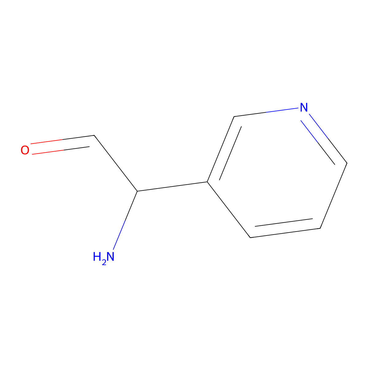 2-Amino-2-(pyridin-3-yl)acetaldehyde molecular structure, CAS 1895796-46-9