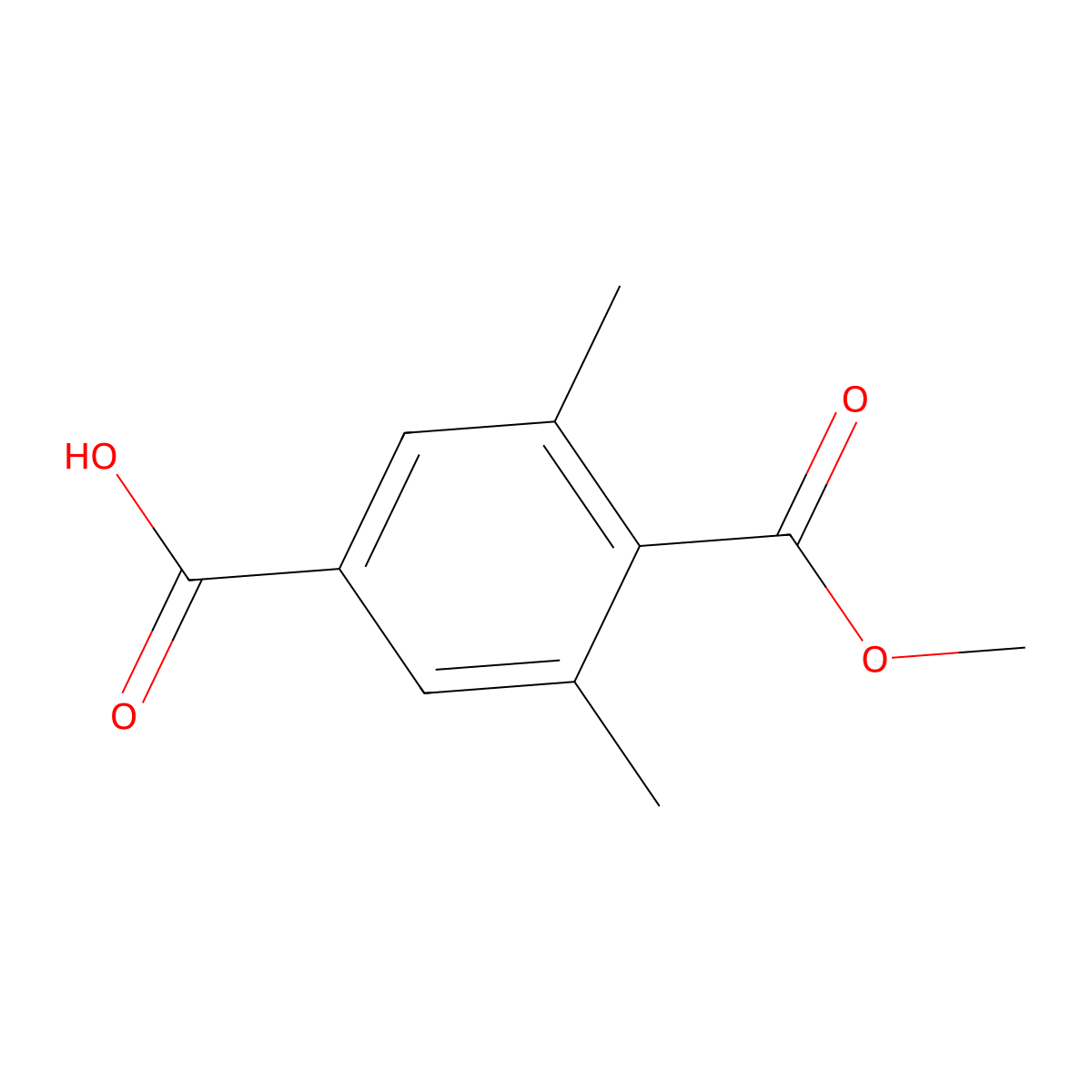 1-Methyl 2,6-dimethyl-1,4-benzenedicarboxylate molecular structure, CAS 18958-19-5