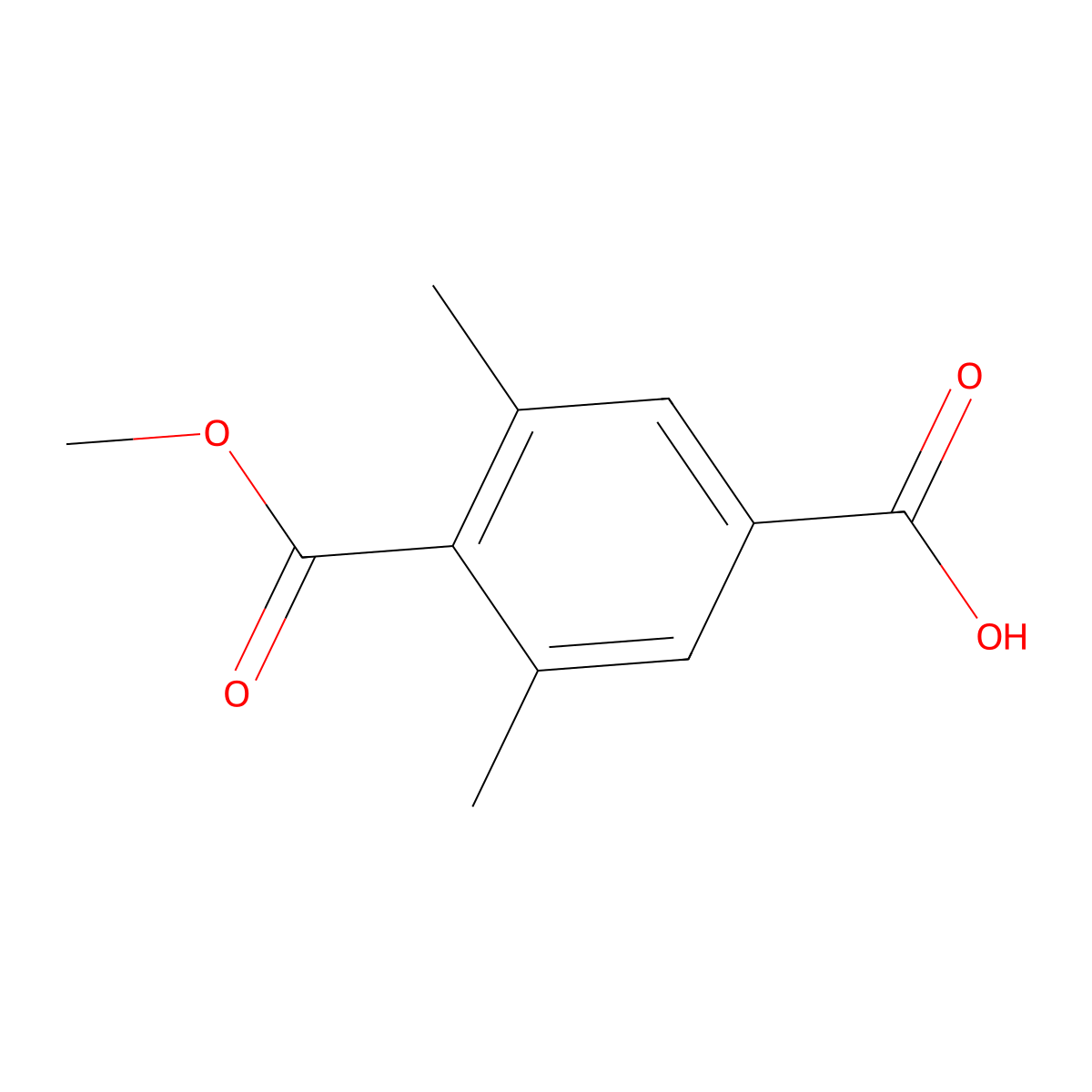 1-Methyl 2,6-dimethyl-1,4-benzenedicarboxylate molecular structure, CAS 18958-19-5