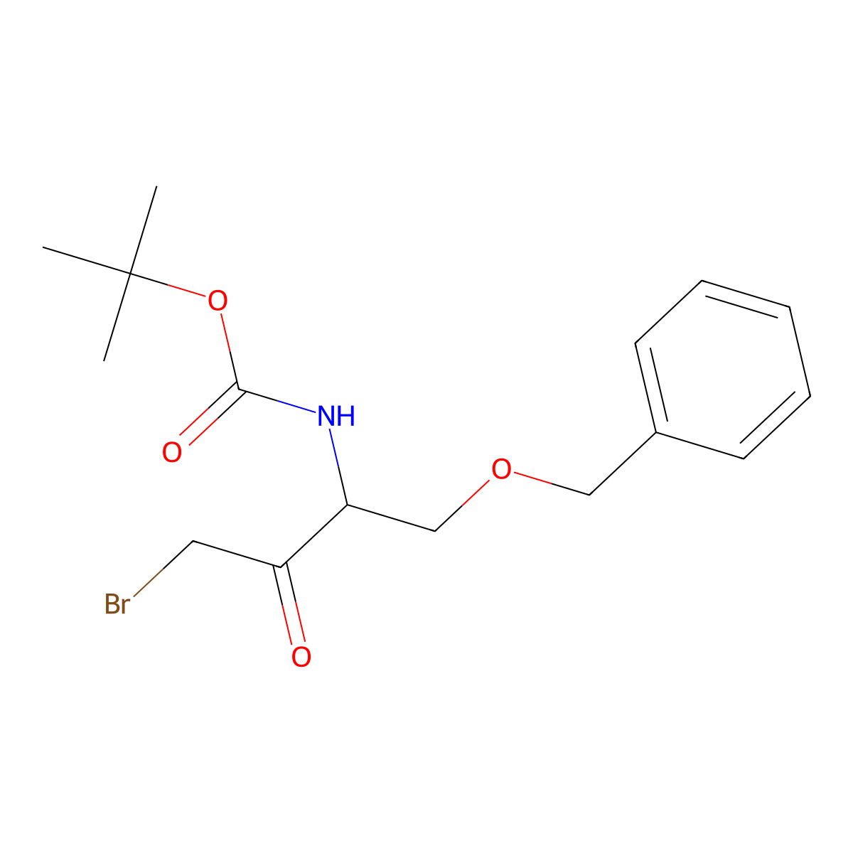 tert-butylN-[(2S)-1-(benzyloxy)-4-bromo-3-oxobutan-2-yl]carbamate molecular structure, CAS 189580-32-3