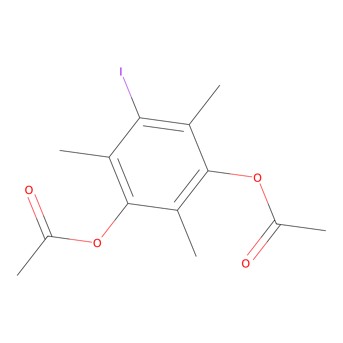 Iodomesitylene diacetate molecular structure, CAS 1895816-21-3