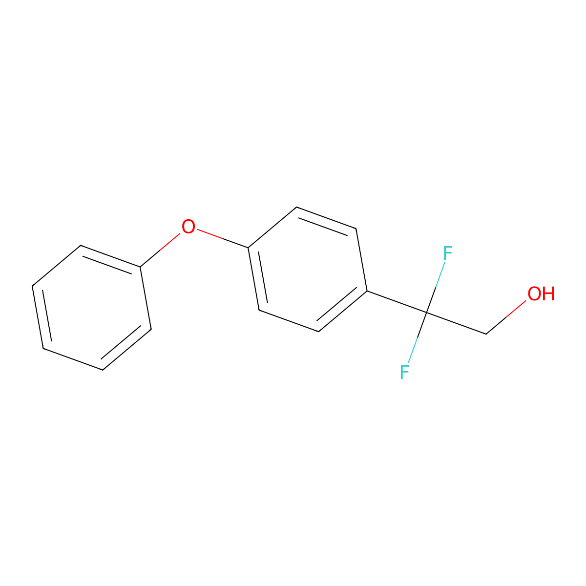 2,2-Difluoro-2-(4-phenoxyphenyl)ethan-1-ol molecular structure, CAS 1895823-77-4