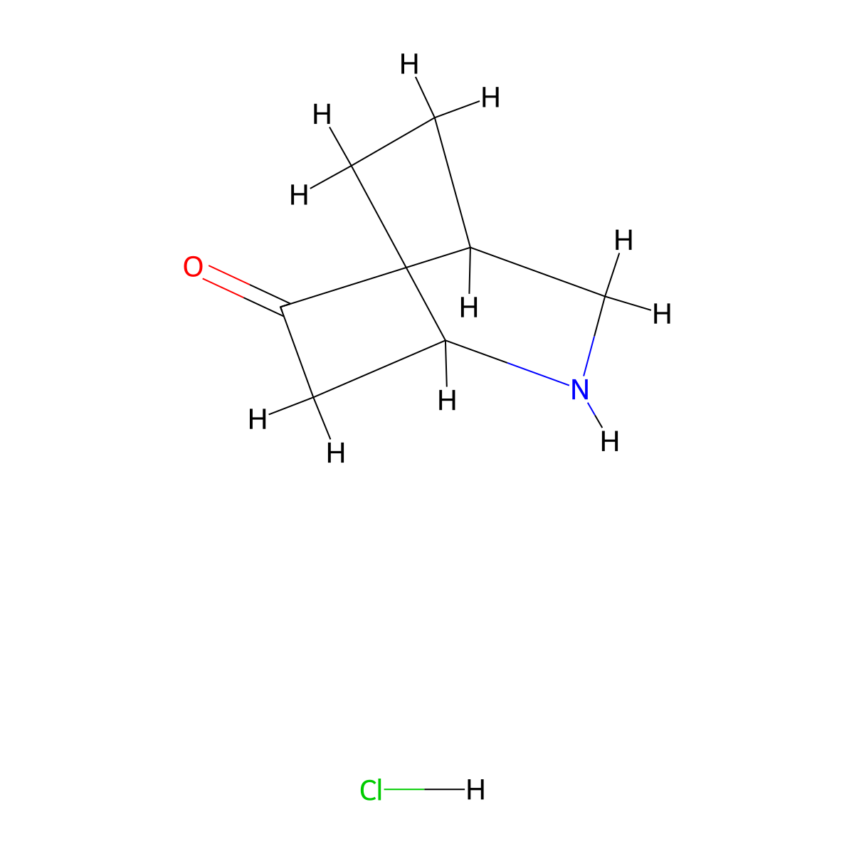 2-Azabicyclo[2.2.2]octan-5-one hydrochloride molecular structure, CAS 1895825-36-1