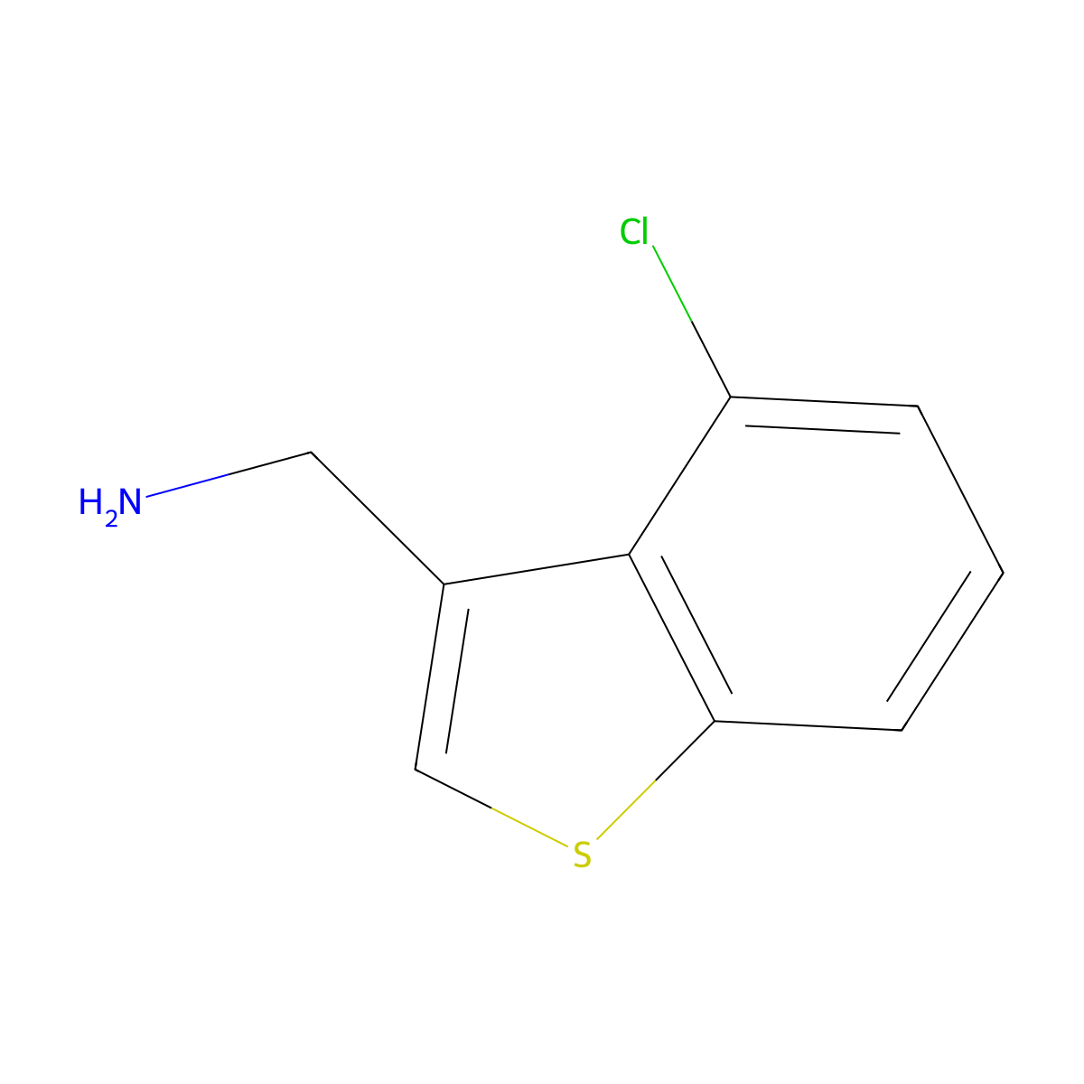 (4-Chlorobenzo[b]thiophen-3-yl)methanamine molecular structure, CAS 1895828-06-4