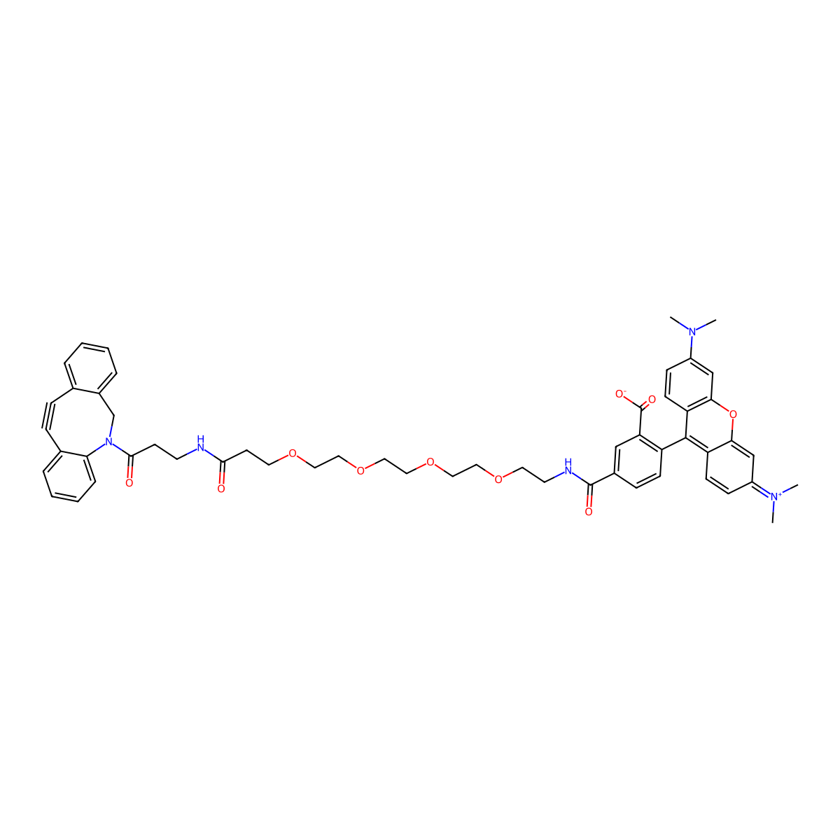 Tamra-peg4-dbco molecular structure, CAS 1895849-41-8