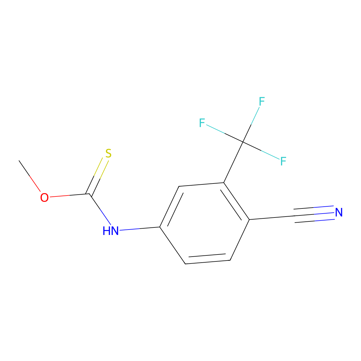 O-Methyl (4-cyano-3-(trifluoromethyl)phenyl)carbamothioate molecular structure, CAS 1895865-10-7