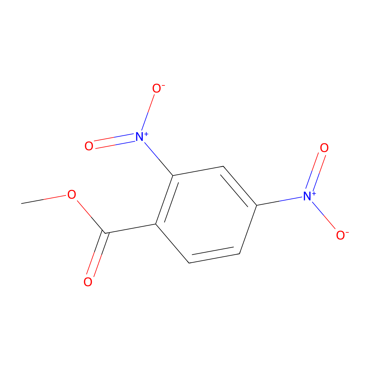 1-(Methoxycarbonyl)-2,4-dinitrobenzene molecular structure, CAS 18959-17-6