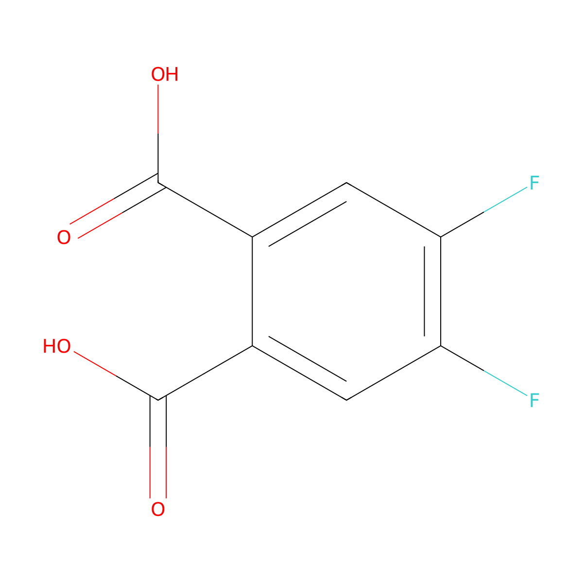 4,5-Difluorophthalic Acid molecular structure, CAS 18959-31-4