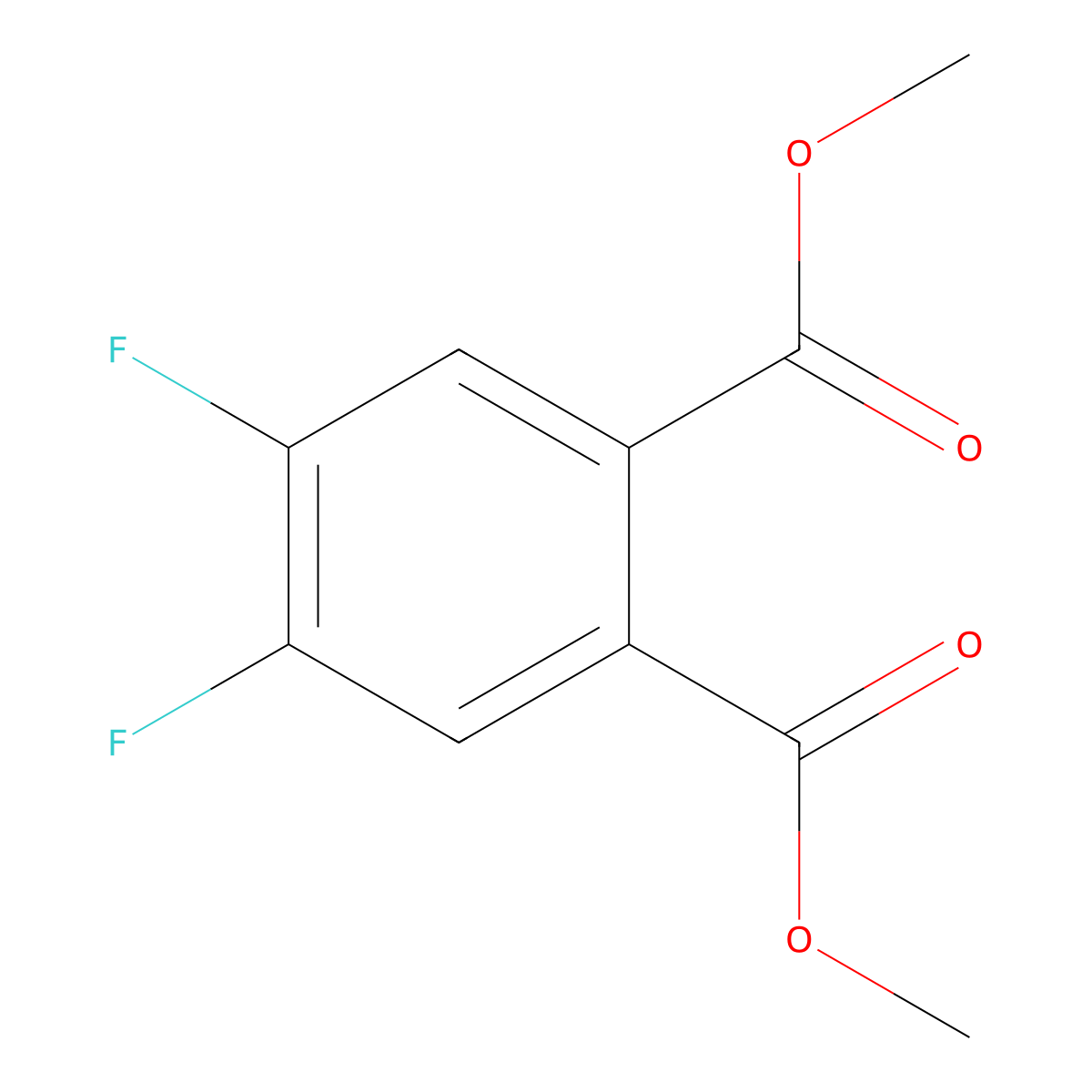 Dimethyl 4,5-difluorophthalate molecular structure, CAS 18959-32-5