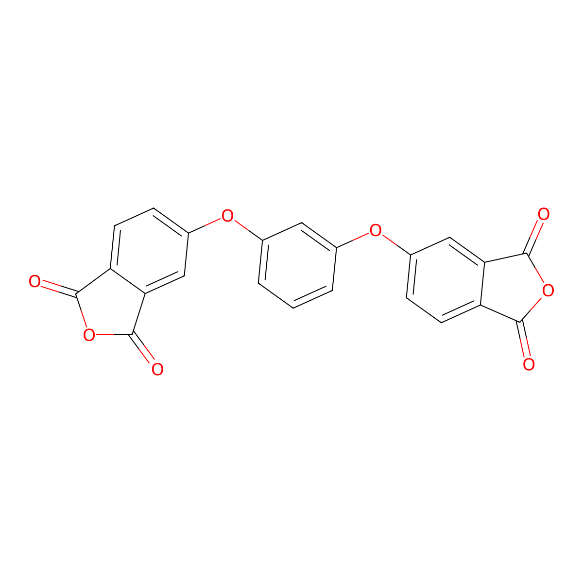 1,3-Isobenzofurandione, 5,5'-[1,3-phenylenebis(oxy)]bis- molecular structure, CAS 18959-92-7