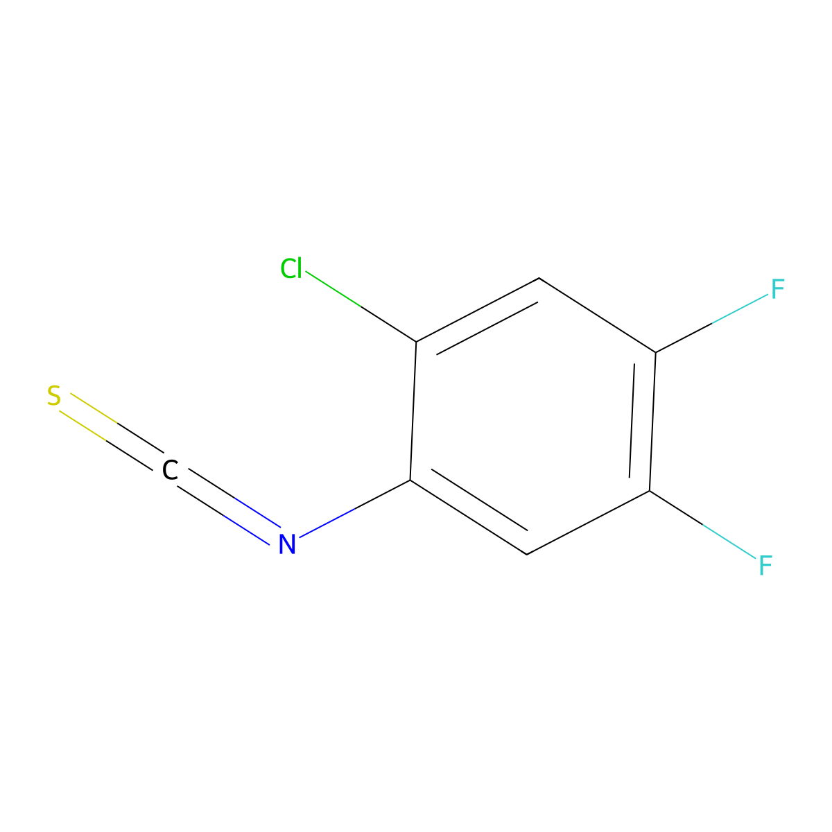 1-Chloro-4,5-difluoro-2-isothiocyanatobenzene molecular structure, CAS 1895912-40-9