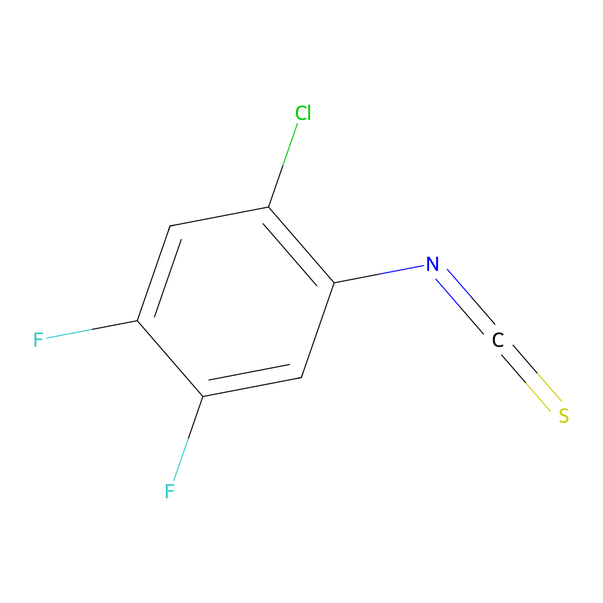 1-Chloro-4,5-difluoro-2-isothiocyanatobenzene molecular structure, CAS 1895912-40-9